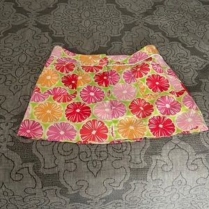 Pink, orange and lime green skort.